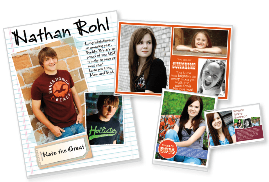Yearbook Recognition Ads Collage